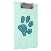 きらめくcat paw print - mint クリップボード (右)