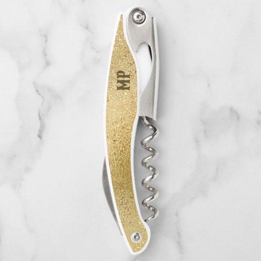 きらめくG虹色のテクスチャウェイターのコルク ソムリエナイフ (裏面)