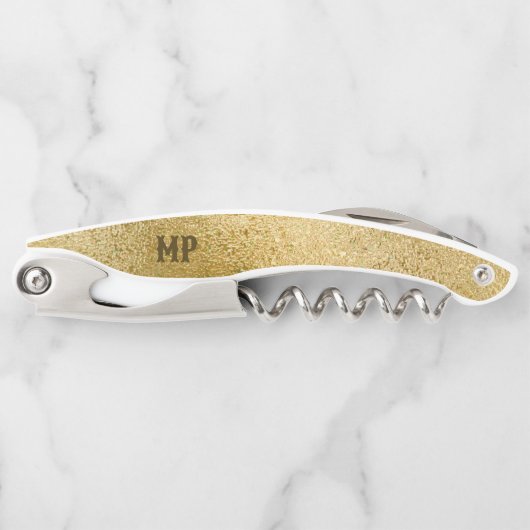 きらめくG虹色のテクスチャウェイターのコルク ソムリエナイフ (正面)