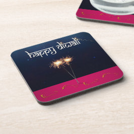 きらめくHappy Diwali - Plastic Coaster コースター
