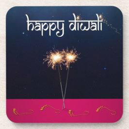 きらめくHappy Diwali - Plastic Coaster コースター