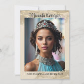 きらめくSand Pageant Autograph Card QRコード セーブザデート (正面)