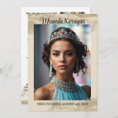 きらめくSand Pageant Autograph Card QRコード セーブザデート (正面/裏面)