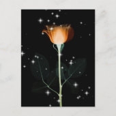きらめくX線花 – オレンジ ポストカード (正面)
