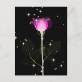 きらめくX線花 – ピンク ポストカード (正面)