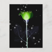 きらめくX線花 – 緑 ポストカード (正面)