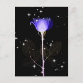 きらめくX線花 – 藍 ポストカード (正面)
