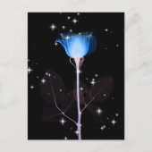 きらめくX線花 – 青 ポストカード (正面)