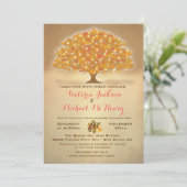 きら素朴めく結婚明かりのある秋 招待状 (スタンド正面)