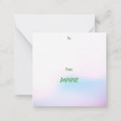 きりんの幼稚園バレンタインカード ノートカード (裏面)