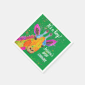 きりん 水彩 サファリ ジャングル かわいい ベイビーシャワー スタンダードカクテルナプキン (角)