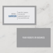 きれいでモダンなボーダー名刺 名刺 (正面/裏面)