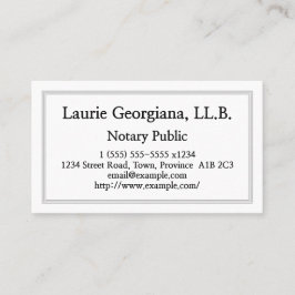 きれいで及びカスタマイズ可能な公証人の名刺 名刺