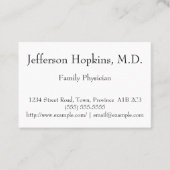 きれいで、ミニマルなホームドクターの名刺 名刺 (正面)