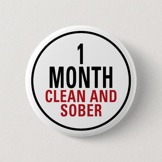 きれいで、冷静1か月 缶バッジ (正面)