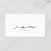 きれいなあなた自身のモダンでエレガントなホワイトゴールドを作成して下さい 名刺 (正面)