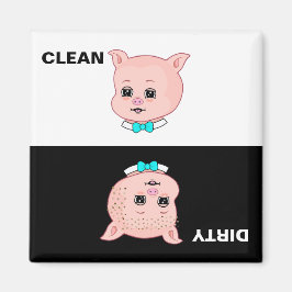きれいなのと汚いのと豚のキャラクター マグネット