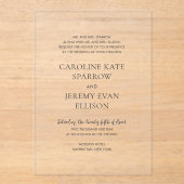 きれいなエレガントな結婚式 アクリル招待状 (正面)