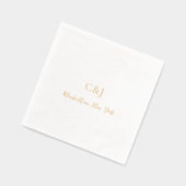 きれいなエレガントな結婚式 箔ナプキン (左)