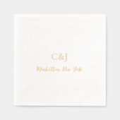 きれいなエレガントな結婚式 箔ナプキン (正面)