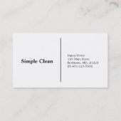 きれいなシンプル 名刺 (裏面)