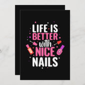 きれいなネイルがあれば人生はもっと良くなる 招待状 (正面/裏面)
