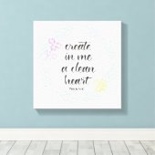 きれいなハートを作成 |水彩リース キャンバスプリント (インサイチュ (ウッドフロア))