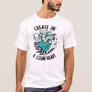 きれいなハートTシャツを作成 Tシャツ