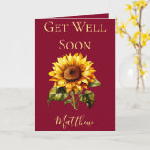 きれいなヒマワリが早く咲く カード (黄色い花)