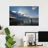 きれいなビーチと空 ポスター (ホームオフィス)