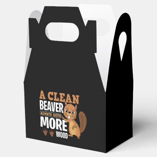きれいなビーバーは常により多くの木材のおもしろい引用文 フェイバーボックス (オープン)