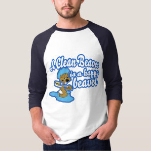 きれいなビーバーは幸せなビーバーです Tシャツ
