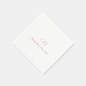 きれいなピンクのエレガントな結婚式 スタンダードカクテルナプキン (角)