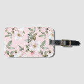 きれいなピンクの白い花 ラゲッジタグ