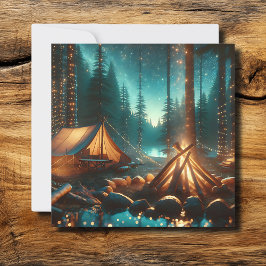 きれいなライトのキャンプ場