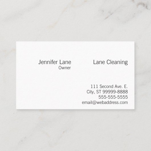 きれいな一掃の洗剤 名刺 (裏面)