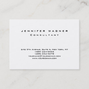 きれいな元の明白でシンプルな白黒のトレンディー 名刺