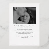 きれいな写真エレガントな結婚式の日付を保存 箔招待状 (裏面)