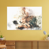 きれいな可愛い子猫の寝水色 キャンバスプリント (インサイチュ (リビング))