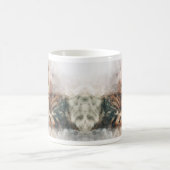 きれいな可愛い子猫の寝水色 コーヒーマグカップ (中央)