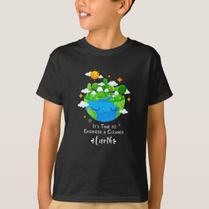 きれいな地球のかわいい惑星を作る時だ Tシャツ