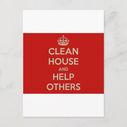 きれいな家と他者を助ける ポストカード (正面)