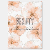 きれいな桃の花の誕生日 マグネット (正面)