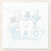 きれいな歯の集団 ガラスコースター (裏面)