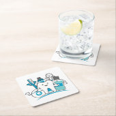 きれいな歯の集団 スクエアペーパーコースター (インサイチュ)