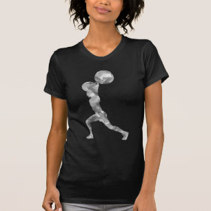きれいな水彩画及び灰色の急な動き Tシャツ