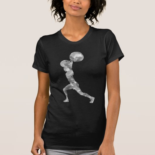 きれいな水彩画及び灰色の急な動き Tシャツ (正面)