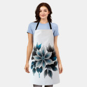 きれいな氷の花や葉 エプロン (着用した状態)