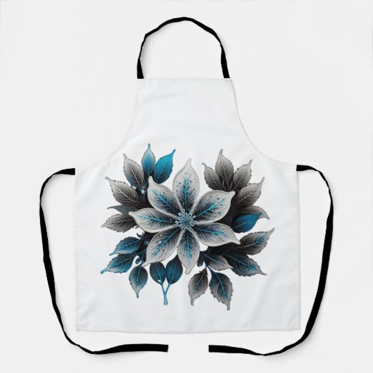 きれいな氷の花や葉 エプロン (正面)