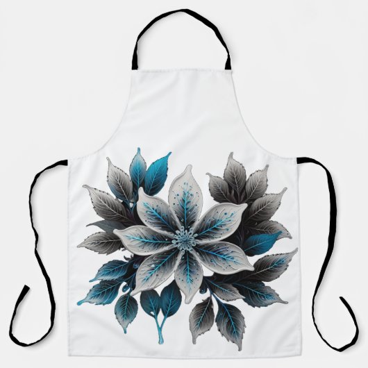 きれいな氷の花や葉 エプロン (正面)